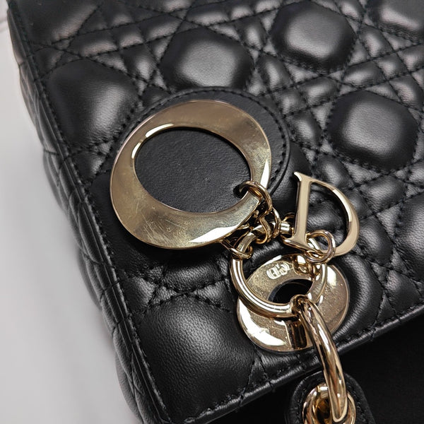 Lady Dior Small Cannage Lambskin Black