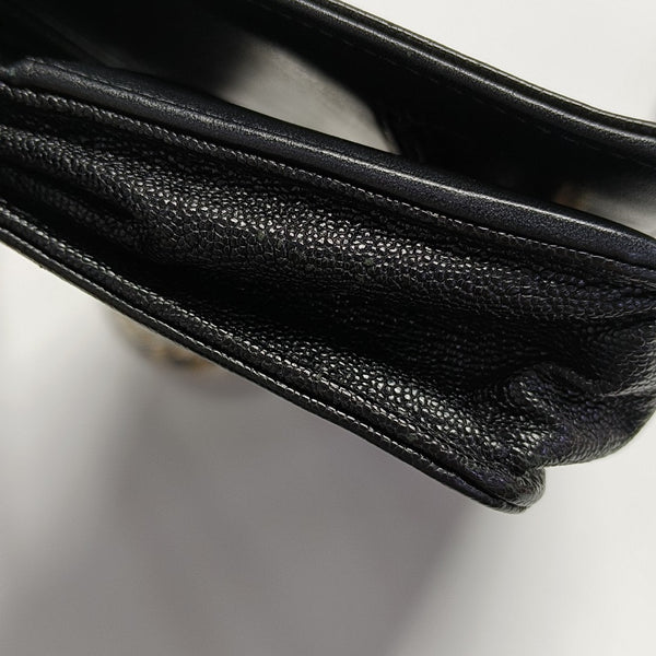 BOY CHANEL Mini Quilted Grained Calfskin Black