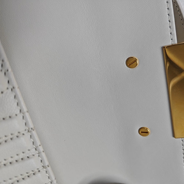 Miss Dior Quilted Calfskin White