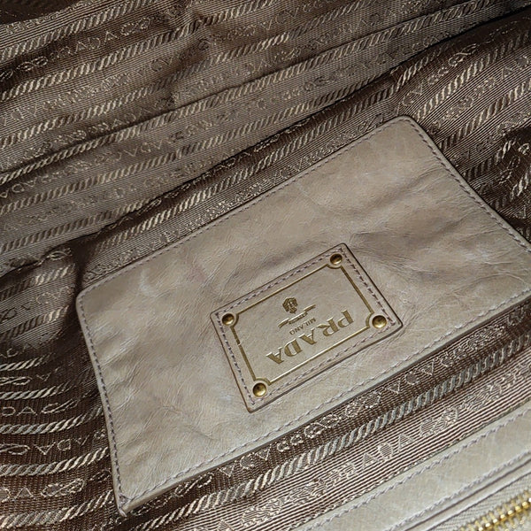 Calfskin Shoulder Bag Beige