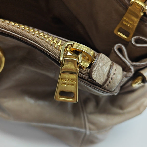 Calfskin Shoulder Bag Beige