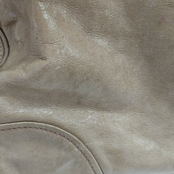 Calfskin Shoulder Bag Beige