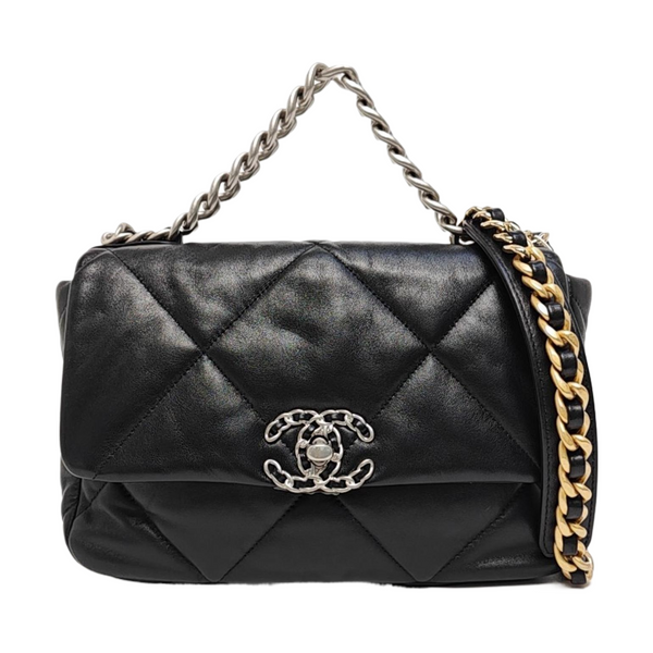 CHANEL 19 Small Quilted Lambskin Black