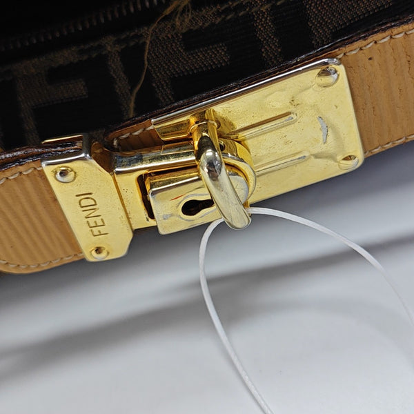 Canvas Top Handle Bag Brown