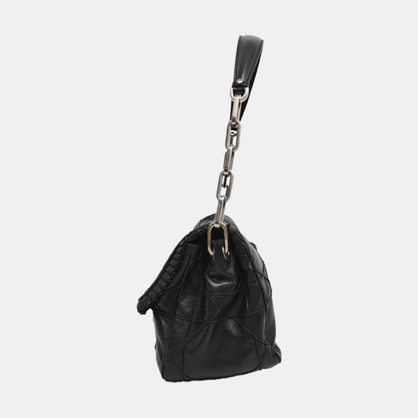 New Lock Calfskin Black