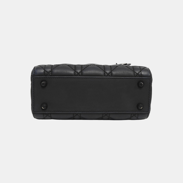 Lady Dior Mini Cannage Lambskin Black