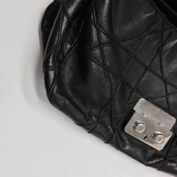 New Lock Calfskin Black