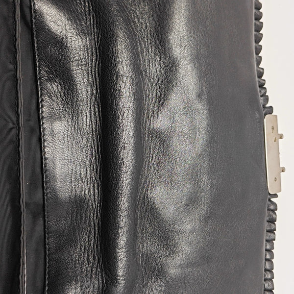 New Lock Calfskin Black