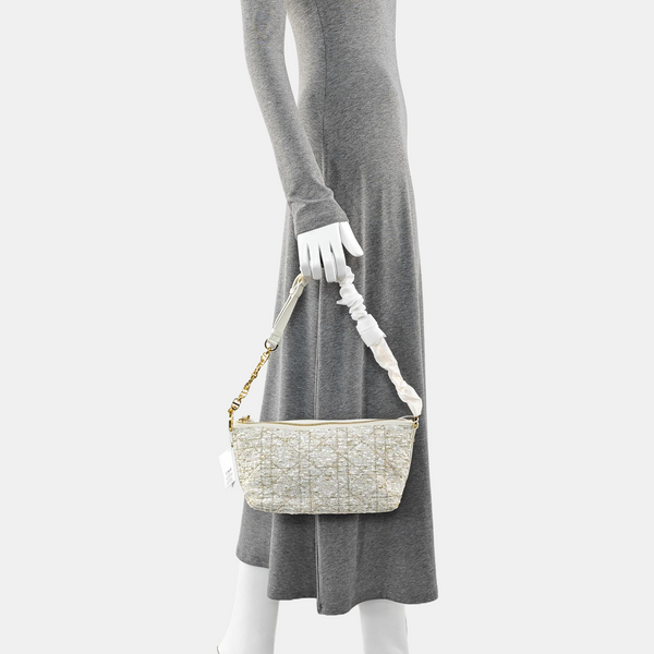 Diorstar Hobo Cannage Fabric White