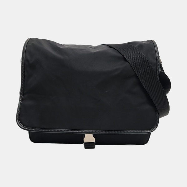 Nylon Shoulder Bag Black