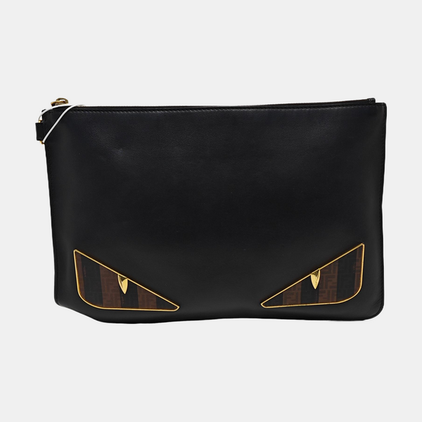 Monogram Calfskin Clutch Black