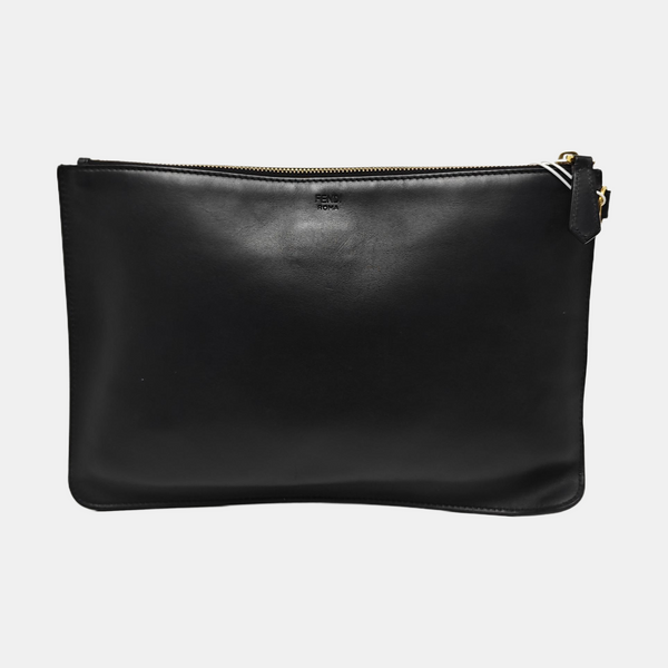 Monogram Calfskin Clutch Black