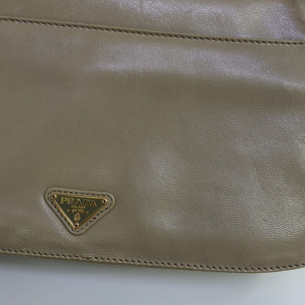 Lambskin Shoulder Bag Beige