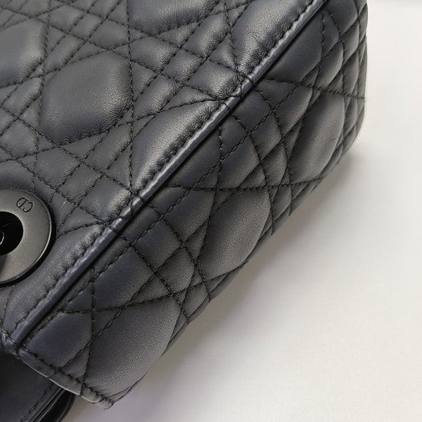 Lady Dior Mini Cannage Lambskin Black