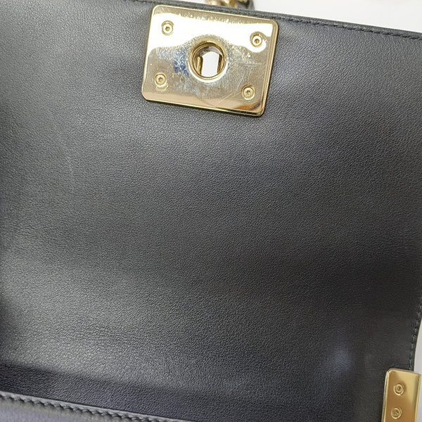 BOY CHANEL Small Quilted Calfskin Black