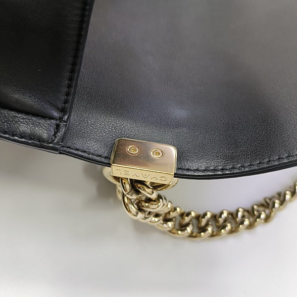 BOY CHANEL Small Quilted Calfskin Black