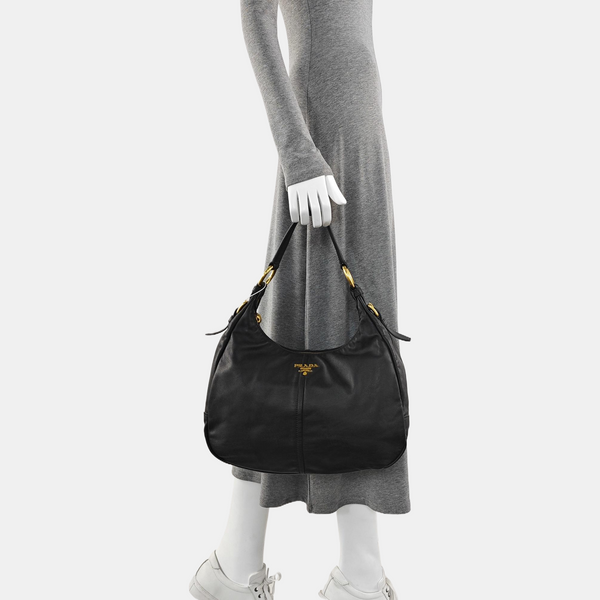 Calfskin Top Handle Bag Black