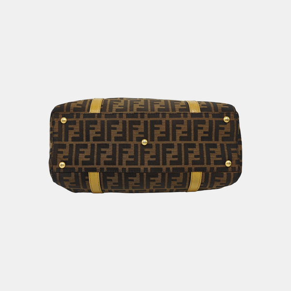 Canvas Top Handle Bag Brown