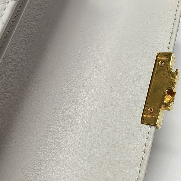 Miss Dior Mini Cannage Calfskin White