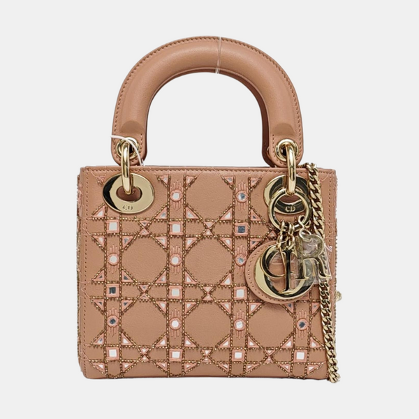 Lady Dior Mini Quilted Calfskin Pink