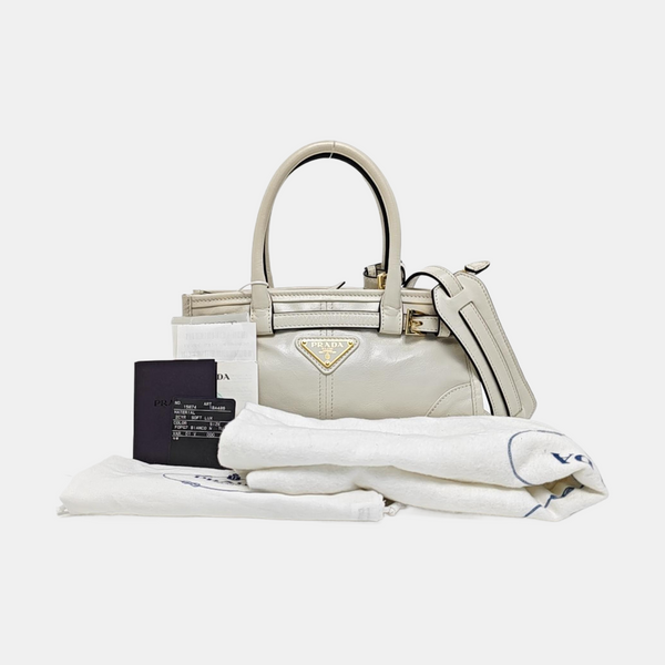Bonnie Mini Calfskin White