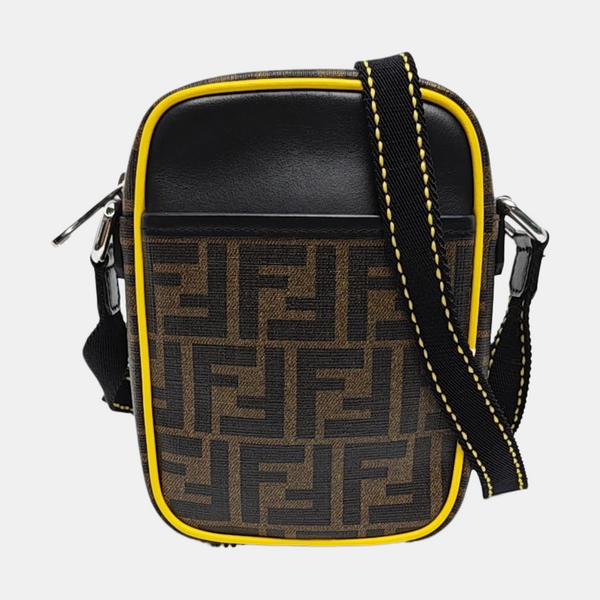 Coated Canvas Shoulder Bag Small Black