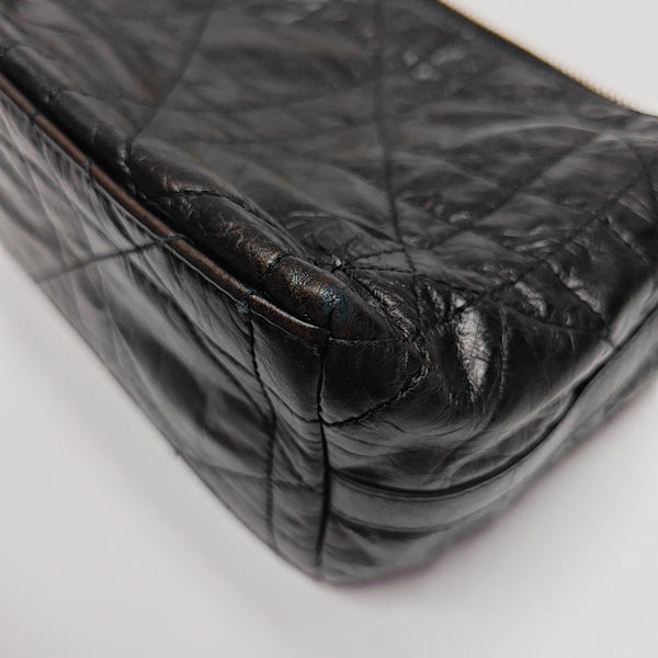 Diorstar Hobo Cannage Calfskin Black
