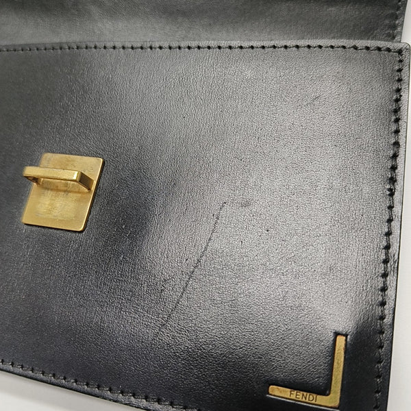 Calfskin Top Handle Bag Black