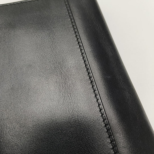 Calfskin Top Handle Bag Black