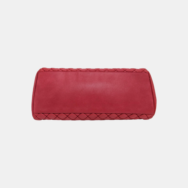 JUST MADEMOISELLE Medium Quilted Calfskin Red