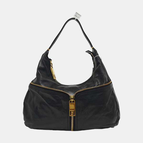 Calfskin Top Handle Bag Black