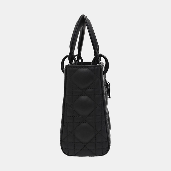 Lady Dior Mini Cannage Calfskin Black