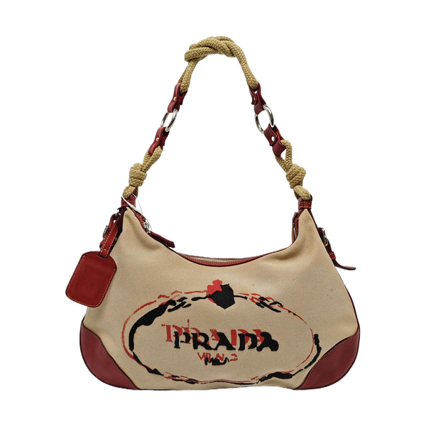 Canvas Top Handle Bag Beige
