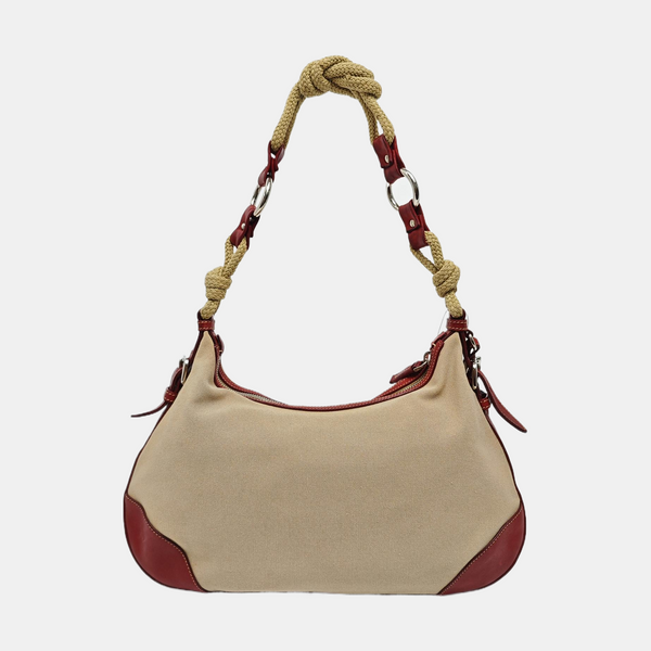 Canvas Top Handle Bag Beige