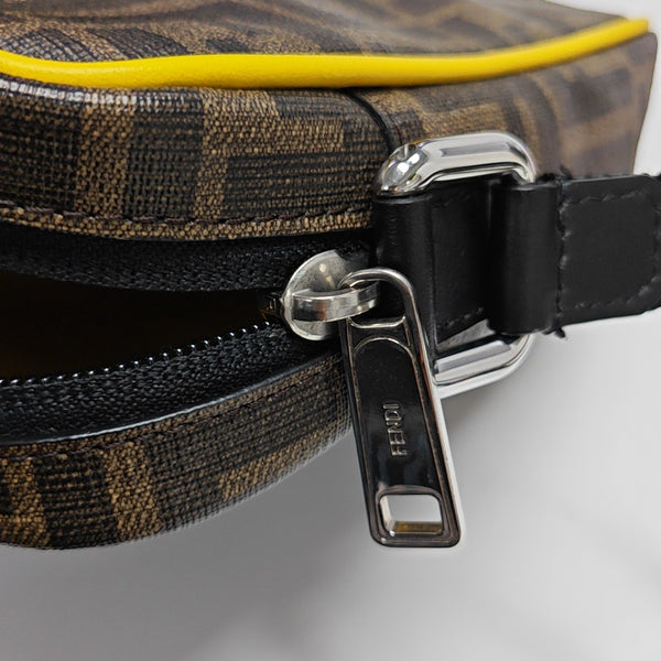 Coated Canvas Shoulder Bag Small Black