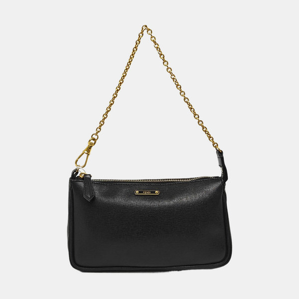 Calfskin Top Handle Bag Black