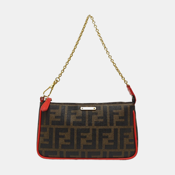Coated Canvas Top Handle Bag Brown