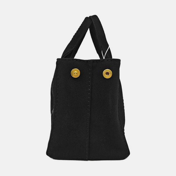 Denim Quilted Canvas Black