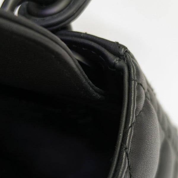 Lady Dior Mini Cannage Calfskin Black
