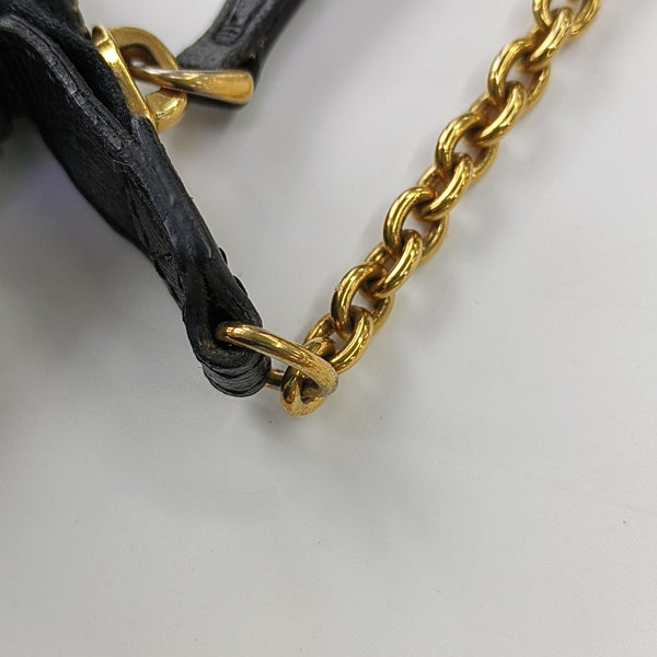 Calfskin Top Handle Bag Black