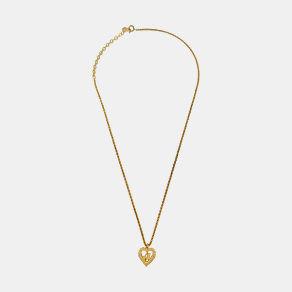 Authenticated pre-owned DIOR Oblique Gold-tone Metal Necklace - Necklace at Looply