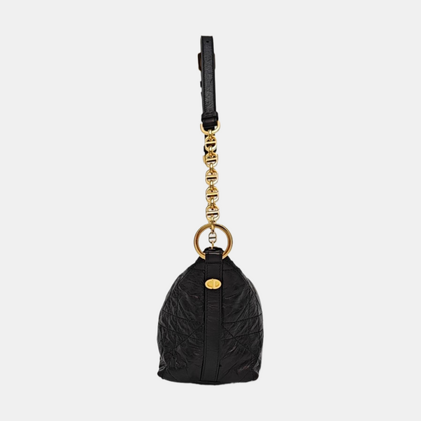 Diorstar Hobo Cannage Calfskin Black