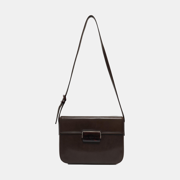 Calfskin Shoulder Bag Brown