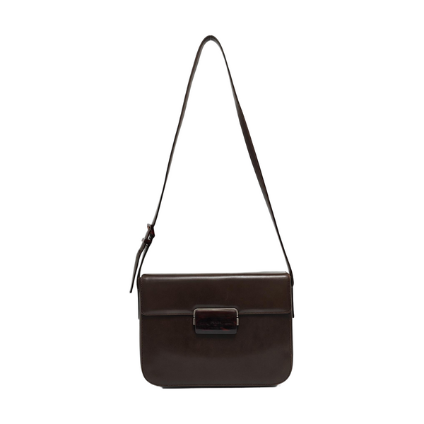 Calfskin Shoulder Bag Brown