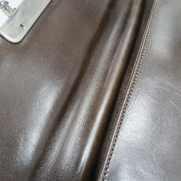 Calfskin Shoulder Bag Brown