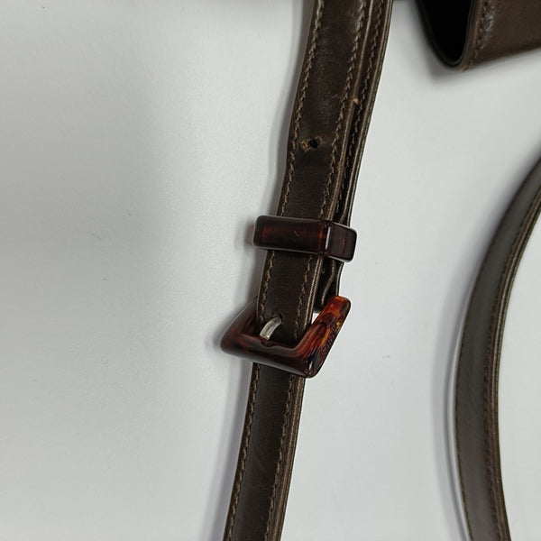 Calfskin Shoulder Bag Brown