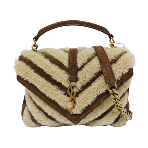 COLLEGE Medium Chevron Suede Brown