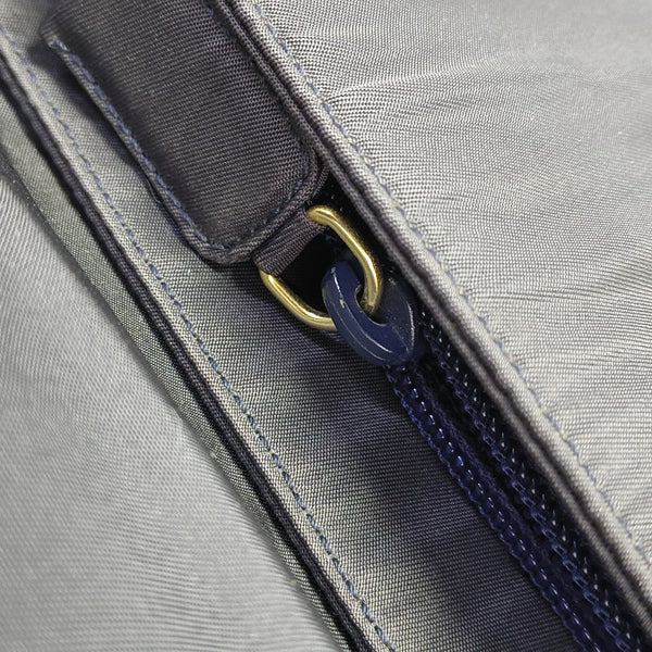 Nylon Top Handle Bag Blue