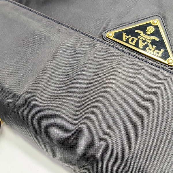Nylon Top Handle Bag Blue
