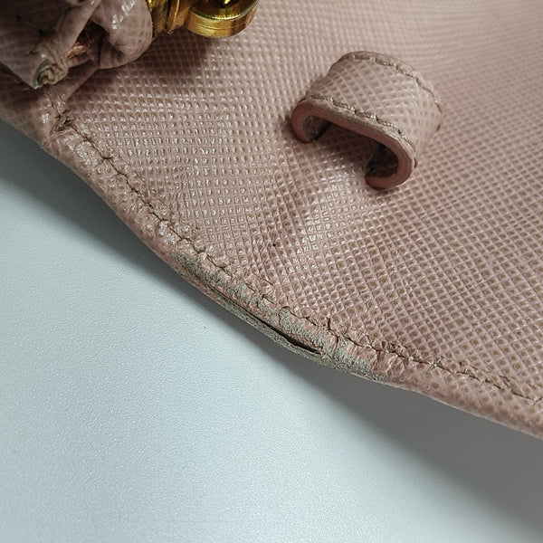 Saffiano Calfskin Crossbody Bag Pink